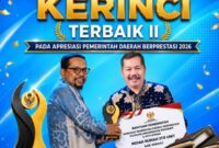 Kabupaten Kerinci berhasil meraih predikat Terbaik II pada ajang Apresiasi Pemerintah Daerah Berprestasi 2026 Batch II.(poto: kominfo Kerinci).