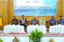 Bupati Bungo H. Dedy Putra bersama Wakil Ketua Komite IV DPD RI Dra. Elviana, M.Si duduk di barisan depan saat mengikuti Workshop Evaluasi Pengelolaan Keuangan dan Pembangunan Desa Tahun 2026.(poto: jambiprima.com).