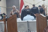 Pengadilan Negeri Jambi menggelar sidang korupsi Tirta Mayang yang menyeret dugaan penyimpangan pengadaan bahan kimia jenis Sucolite pada Rabu (5/8/2026).(poto: jamberita.com).