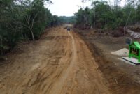 alan baru sepanjang 2,6 kilometer di Desa Tanjung Agung Bungo yang dibangun melalui program TMMD ke-129.(poto: jambiprima.com).