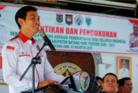 Bupati Batang Hari Mhd. Fadhil Arief resmi menghadiri agenda pengukuhan pengurus DPC APDESI Merah Putih Kabupaten Batang Hari masa bakti 2026-2031.(poto: jambiprima.com).