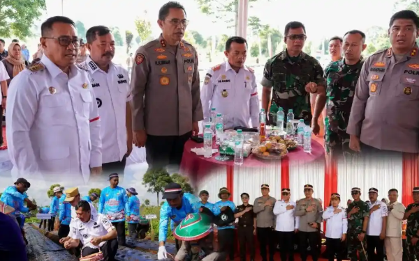 Gubernur Jambi Dr. H. Al Haris, S.Sos., M.H., Kapolda Jambi Irjen Pol. Krisno H. Siregar, Bupati Monadi dan Walikota Alfin turut hadir.(poto: istimewa).