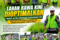 Pemkot Sungai Penuh dan TNI tinjau program optimalisasi lahan rawa 2026 di Desa Debai.(poto: diskominfosta).