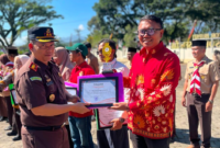 PTPN IV Regional IV Kebun Solsel sukses memboyong penghargaan perusahaan terbersih peringkat ketiga dari Pemerintah Kabupaten Solok Selatan.(poto: istimewa).