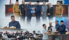 Bupati Kerinci Monadi menyampaikan pendapat akhir Pemerintah Kabupaten Kerinci terhadap pandangan umum fraksi DPRD terkait KUA PPAS APBD 2027.(poto: istimewa).