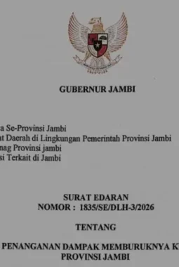 Gubernur Jambi Terbitkan Surat Edaran Atasi Polusi Udara