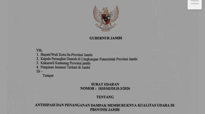Surat Edaran Nomor: 1835/SE/DLH-3/2026.(poto: seriusnews.id).