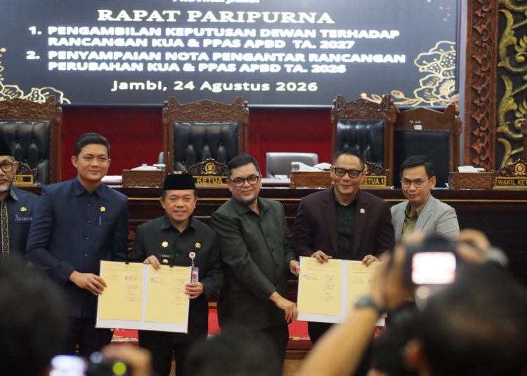 DPRD Provinsi Jambi dan Pemerintah Provinsi Jambi resmi menyepakati rancangan KUA PPAS APBD Jambi Tahun Anggaran 2027.(poto: seriusnews.id).