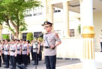 Polda Jambi menggelar peringatan Hari Juang Polri melalui upacara khidmat di Lapangan Hitam Mapolda Jambi.(poto: jambilink.id).
