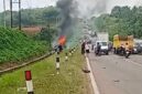 Kecelakaan maut Jalinsum Bungo menelan dua korban jiwa di Kilometer 14, Dusun Sarana Jaya, Kecamatan Bathin III, Kabupaten Bungo, Jumat (31/7/2026).(poto: jambiindependent).
