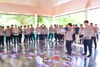 Polda Jambi menggelar kegiatan strategi dan Tactical Floor Game demi mematangkan pengamanan Presisi Merdeka Run 2026.(poto: metrojambi.com).
