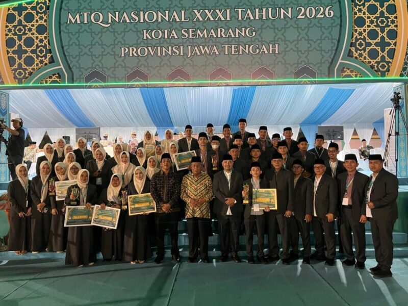 Kafilah Provinsi Jambi berhasil menembus posisi 13 besar pada ajang Musabaqah Tilawatil Qur'an Tingkat Nasional XXXI Tahun 2026.(poto: jamberita.com).