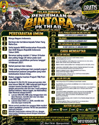 Korem 042/Gapu membagikan informasi penting ini secara langsung melalui akun Instagram resminya pada Sabtu (19/9/2026).(POTO: IG : @korem042gapu).