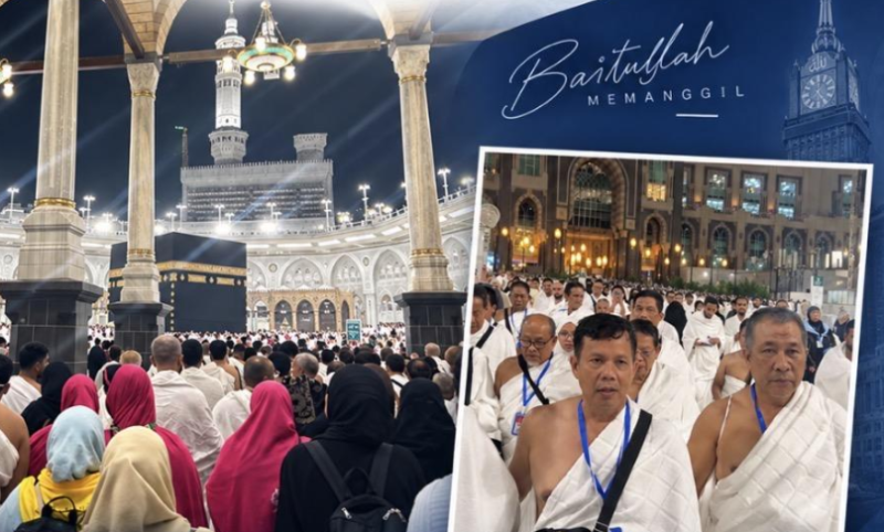 Rombongan umroh LAM Jambi dan Nailah Hairat tiba di Makkah.(poto: istimewa).