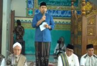 Pemerintah Kabupaten Merangin menggelar peringatan Maulid Nabi Merangin 1448 H / 2026 M di Masjid Baitul Makmur, Kelurahan Dusun Bangko, Kamis (3/9).(poto: kominfo).