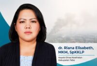 Kepala Dinas Kesehatan Kabupaten Tebo, dr. Riana Elisabeth, MKM, SpKKLP.(poto: jambiprima.com).