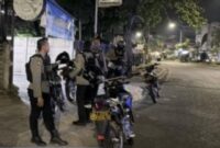 Tim Serigala Kota Polresta Jambi saat menggelar patroli mobile di sejumlah titik rawan, Senin malam (31/8/2026). (poto: jambiprima.com).