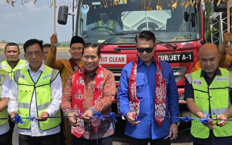 Pertamina Patra Niaga Regional Sumbagsel meresmikan layanan Avtur Bandara Bungo melalui skema market trial di Kabupaten Bungo, Provinsi Jambi, pada Rabu (23/9/2026).(poto: istimewa).