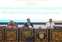Pemerintah Kabupaten Bungo menyampaikan Rancangan KUA-PPAS APBD 2027 dalam Rapat Paripurna DPRD Kabupaten Bungo pada Selasa (8/9/2026).(poto: jambiprima.com).