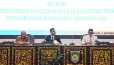 Pemerintah Kabupaten Bungo menyampaikan Rancangan KUA-PPAS APBD 2027 dalam Rapat Paripurna DPRD Kabupaten Bungo pada Selasa (8/9/2026).(poto: jambiprima.com).