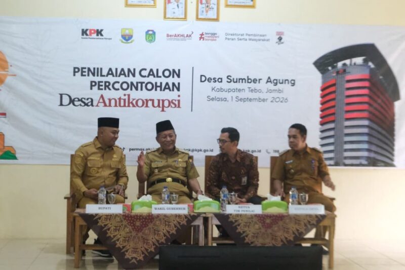 Wakil Gubernur Jambi Abdullah Sani menghadiri langsung proses penilaian lapangan di Kecamatan Rimbo Hilir tersebut pada Selasa (1/9/2026).(poto: jamberita.com).
