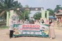 UPT Puskesmas Babeko menggelar aksi pembagian masker kabut asap bagi warga di Simpang 3 Desa Tuo Sepunggur, Minggu (6/9/2026).(poto: jambiprima.com).