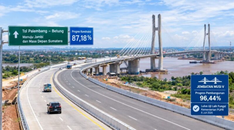 Ilustrasi Tol Palembang Betung terbaru di Provinsi Sumatera Selatan.(poto: jambiprima.com).