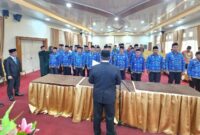 Kepala Kantor Wilayah Kementerian Agama Provinsi Jambi Mahbub Daryanto resmi memimpin pelantikan pejabat kemenag jambi di aula Kanwil Kemenag Jambi, Kamis (3/9/2026).(poto: jambiprima.com).