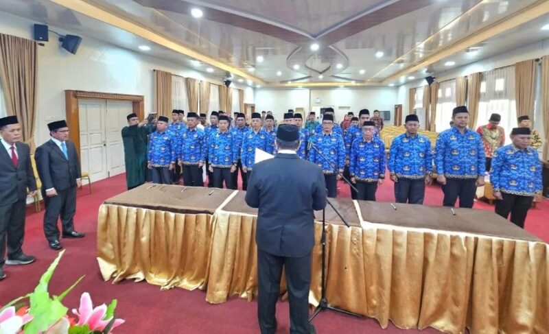 Kepala Kantor Wilayah Kementerian Agama Provinsi Jambi Mahbub Daryanto resmi memimpin pelantikan pejabat kemenag jambi di aula Kanwil Kemenag Jambi, Kamis (3/9/2026).(poto: jambiprima.com).