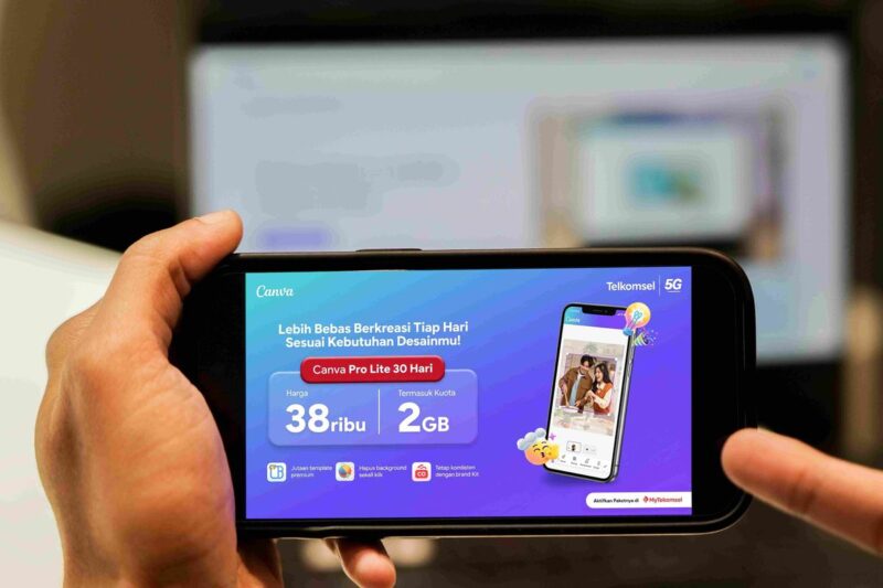 Paket bundling Canva Pro Lite mulai Rp 8.000 lengkap dengan kuota internet.(poto: kompas.com).