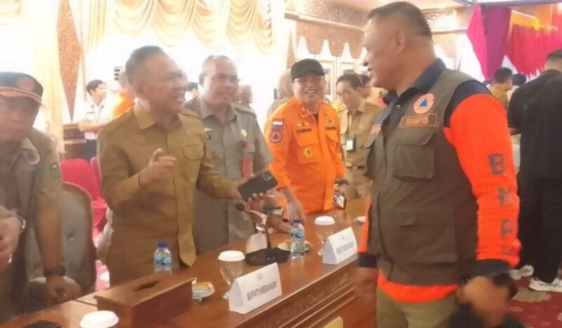 Wakil Bupati Merangin H A Khafid rapat koordinasi penanganan karhutla tingkat provinsi yang berlangsung di Auditorium Rumah Dinas Gubernur Jambi pada Senin, 31 Agustus.(poto: kominfo).