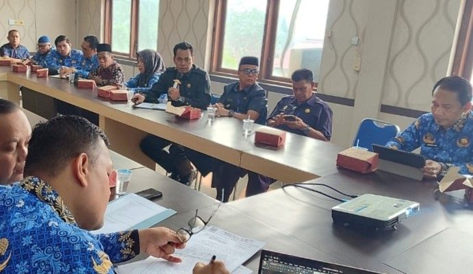Rapat Koordinasi Penyelenggaraan Jaringan Intra Pemerintah Daerah di Kantor Dinas Kominfo Merangin, Kamis (17/9/2026).(poto: jambiprima.com0.