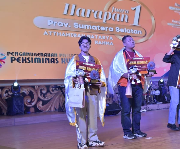 Kontingen Jambi Peksiminas 2026 sukses menorehkan prestasi membanggakan pada ajang Pekan Seni Mahasiswa Nasional XVIII yang berlangsung di Universitas Jember, Jawa Timur.(poto: istimewa).