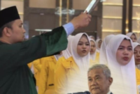 Universitas Baiturrahim (UBR) Jambi menggelar yudisium sekaligus prosesi pengucapan sumpah profesi bagi ratusan lulusan tenaga kesehatan pada Sabtu (19/9/2026).(poto: jamberita.com).