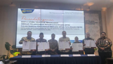 Wali Kota Sungai Penuh, Alfin, SH, menandatangani dokumen kerja sama tersebut secara langsung di Gedung ATR/BPN, Jakarta Selatan, Kamis (3/9).(poto: ist).