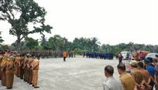 Pemerintah Kabupaten Merangin menggelar siaga darurat cegah karhutla dalam bentuk apel di halaman Kantor Bupati Merangin, Senin (7/9/2026).(poto: kominfo).