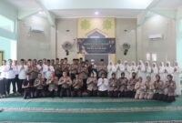 Jajaran Kepolisian Resor Batang Hari menyelenggarakan peringatan Maulid Nabi Muhammad SAW 1448 Hijriah di Masjid Asy Syurthah, Senin (31/8/2026).(poto: tribratanews.jambi).