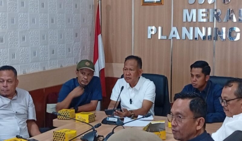 Rapat koordinasi perencanaan teknis Sekolah Rakyat pada Jumat (4/9).(poto: meranginkab.).