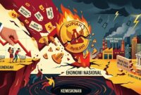 Nilai tukar rupiah tembus 18000 US$ daya beli masyarakat menengah terancam.(poto: AI).