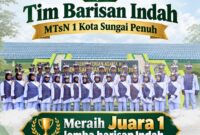 Tim Barisan Indah MTsN 1 Kota Sungai Penuh mencetak prestasi luar biasa pada ajang kompetisi antar sekolah se-Kota Sungai Penuh.(poto: istimewa).