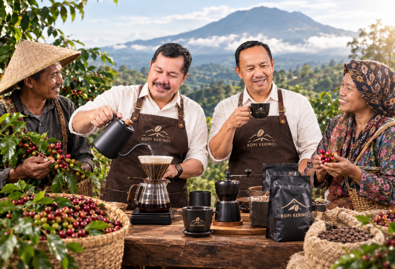 Pemerintah Kabupaten Kerinci kembali menggelar perhelatan akbar Festival Kopi Kerinci pada 19–20 September 2026 di Lapangan M10 Kayu Aro, Kabupaten Kerinci.(poto: istimewa).