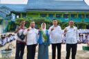 Siswi MAN 1 Sungai Penuh, Moza Suci Wulandari(tengah), sukses menembus jajaran Top 5 Best Project Pra-JGH dalam ajang Duta Generasi Hijau Provinsi Jambi.(poto: MAN 1 Sungai Penuh).