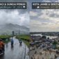 rintik hujan sejuk di Kerinci (18-25°C) & langit berawan hangat di Kota Jambi (27-35°C).(poto: ilustrasi AI).