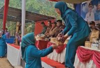 Ketua TP PKK Merangin, Ny. Lavita Syukur, menggelar acara puncak peringatan HKG ke-54 Merangin dengan aksi nyata di Desa Tiangko, Kecamatan Sungai Manau.(poto: kominfo).