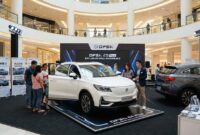 Iluistrasi pameran DFSK E5 Plus Indonesia di pusat perbelanjaan.(poto: AI).