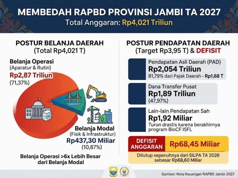 Ilustrasi RAPBD Pemprov. Jambi 2027.(poto: AI).