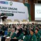 Ilustrasi Dirut Bank BSN Alex Sofjan Noor mengisi kuliah umum perbankan syariah di UINSU Medan.(poto: AI).