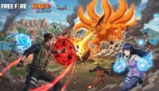 Ilustrasi Aksi seru kolaborasi Free Fire x Naruto Shippuden, hadirkan amukan Rubah Ekor Sembilan dan jutsu khas di Bermuda.(poto: AI).
