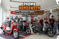 Ilustrasi suasana dealer Sinsen Jambi saat promo Hondaween 2026 tawarkan diskon angsuran Scoopy dan Vario 160.(poto: AI).