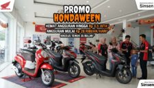 Ilustrasi suasana dealer Sinsen Jambi saat promo Hondaween 2026 tawarkan diskon angsuran Scoopy dan Vario 160.(poto: AI).